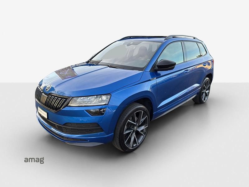 Race blau, metallic Gebraucht 2021 Skoda Karoq SportLine SUV | CHF 26’690 (Fairer Preis) - Bild 1/4