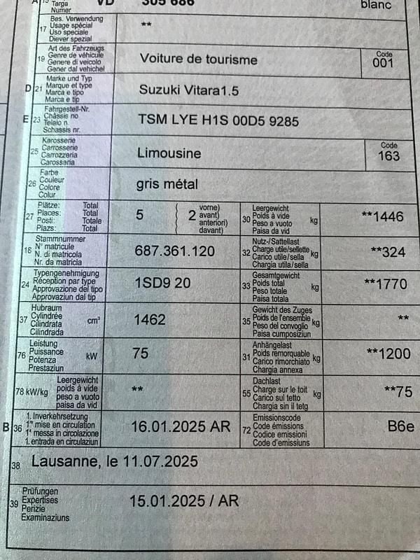 Gebraucht 2025 Suzuki Vitara SUV | CHF 26’800 (Superpreis) - Bild 1/4