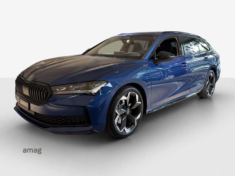 Bleu cobalt, métallisée Gebraucht 2024 Skoda Superb SportLine Kombi | CHF 58’990 - Bild 1/4