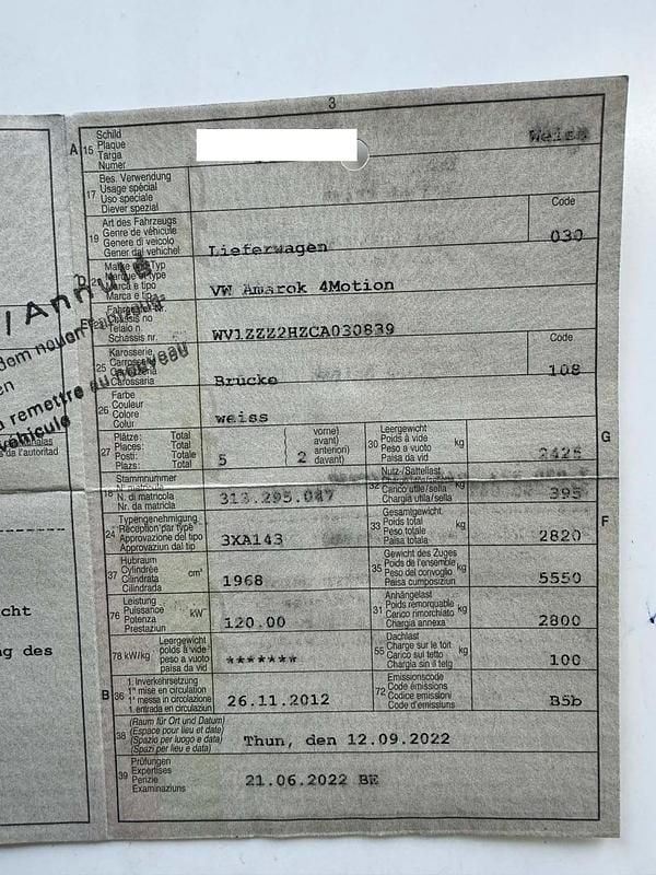 Gebraucht VW Amarok Highline 163 PS (119 kW) 2012 Abholung