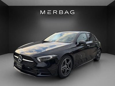 Schwarz Gebraucht 2021 Mercedes A180 AMG line Limousine | CHF 25’900 (Fairer Preis)