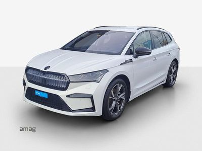 Moon weiss, metallic Gebraucht 2024 Skoda Enyaq iV SportLine SUV | CHF 36’490