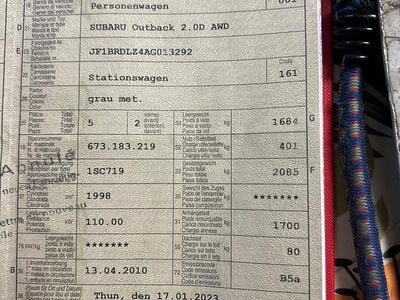 Gebraucht 2010 Subaru Outback | CHF 2’980