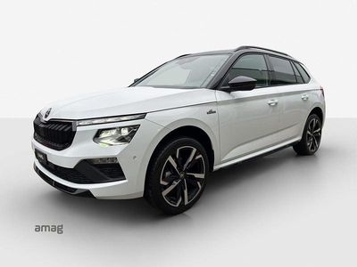 Neu Skoda Kamiq Monte Carlo 150 PS (110 kW) 2025 Moon weiss, metallic mit schwarzem dach SUV