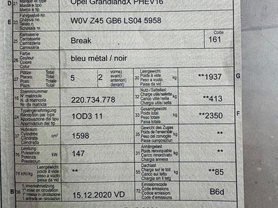 Gebraucht 2020 Opel Grandland X Ultimate SUV | CHF 25’000 (Etwas zu teuer)