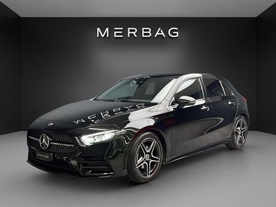 Schwarz Gebraucht 2021 Mercedes A180 AMG line Limousine | CHF 26’800 (Fairer Preis)