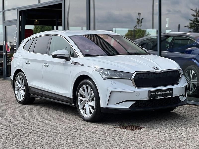 Hvid Brugt 2021 Skoda Enyaq iV ecoSuite SUV | 279.700 kr. (Fair pris) - Billede 1/3