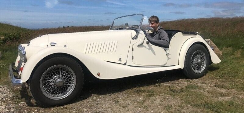 Hvid Brugt 1965 Morgan Plus 4 Cabriolet | 219.000 kr. - Billede 1/4
