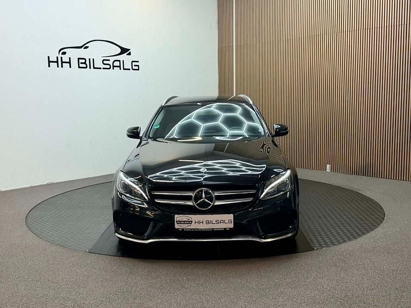 Brugt Mercedes C220 AMG line 170 HK (125 kW) 2018 Sort Stationcar