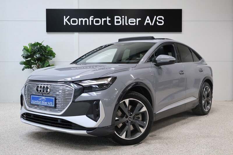 Grå Brugt 2022 Audi Q4 Sportback e-tron S-Line SUV | 319.800 kr. (Fair pris) - Billede 1/4