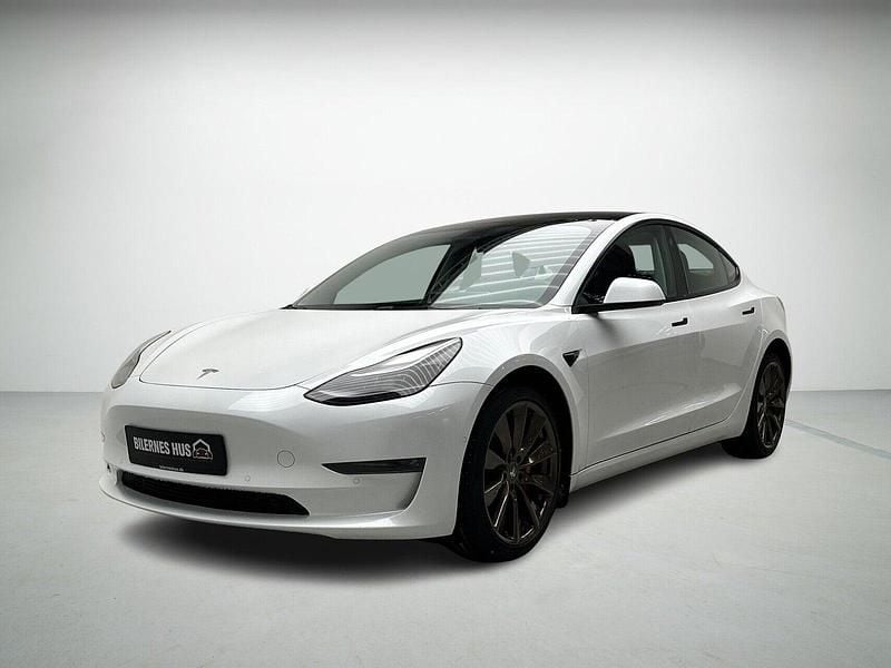 Hvid Brugt 2022 Tesla Model 3 Performance Sedan | 219.900 kr. (God pris) - Billede 1/2
