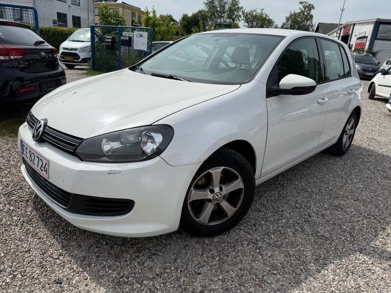 Hvid Brugt 2012 VW Golf VI Highline Hatchback | 52.990 kr. (God pris) - Billede 1/4