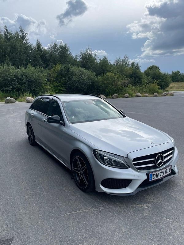 Brugt Mercedes C300 AMG line 245 HK (180 kW) 2017 Sølvmetal Stationcar
