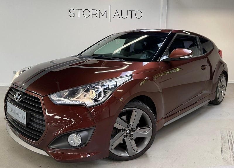 Brunmetal Brugt 2013 Hyundai Veloster Hatchback | 129.900 kr. - Billede 1/4
