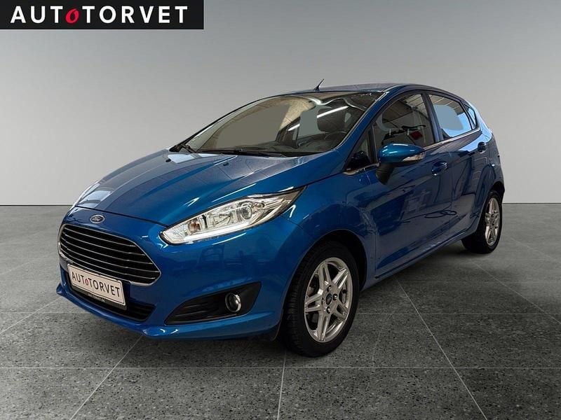 Blåmetal Brugt 2014 Ford Fiesta Titanium Hatchback | 49.700 kr. (God pris) - Billede 1/4