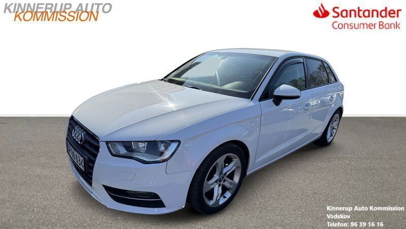 Hvid Brugt 2013 Audi A3 Sportback Ambition Hatchback | 65.900 kr. - Billede 1/4