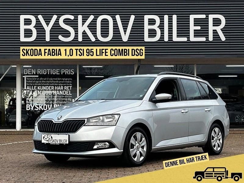 Sølvmetal Brugt 2021 Skoda Fabia Stationcar | 139.995 kr. (God pris) - Billede 1/4