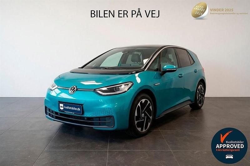 Turkis Brugt 2022 VW ID.3 Pro Performance Hatchback | 157.500 kr. (God pris) - Billede 1/4