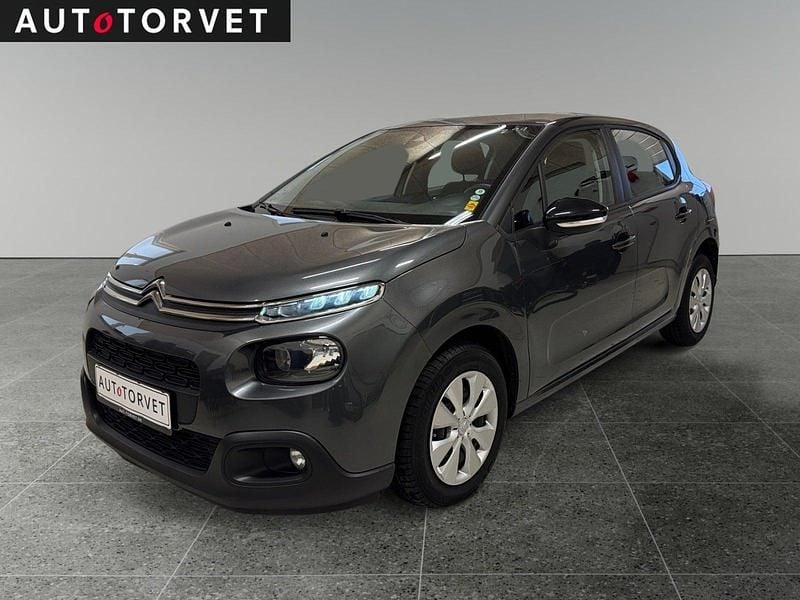 Gråmetal Brugt 2017 Citroën C3 Feel Hatchback | 49.700 kr. (God pris) - Billede 1/4