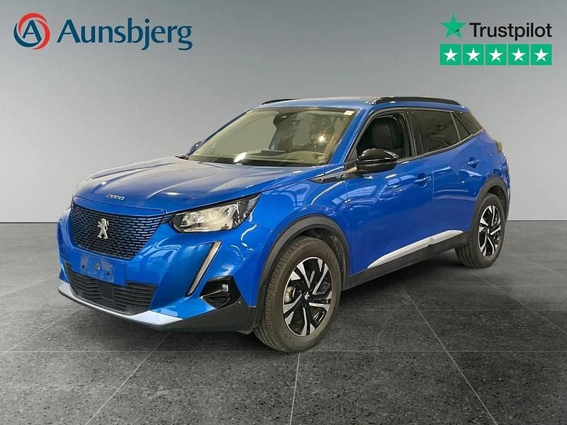 Blå metal Brugt 2022 Peugeot e-2008 Allure SUV | 137.500 kr. (Fair pris) - Billede 1/4