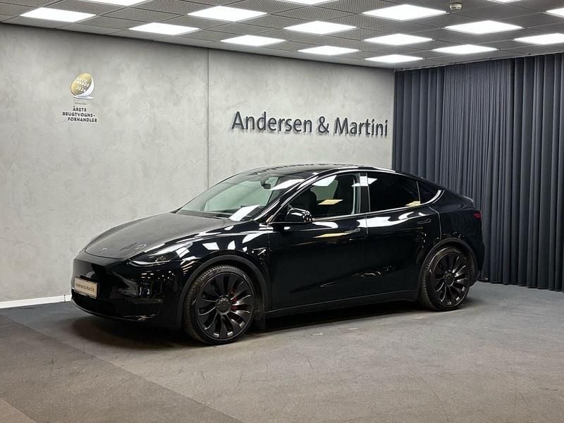 Sort Brugt 2022 Tesla Model Y Performance SUV | 284.900 kr. (Fair pris) - Billede 1/4
