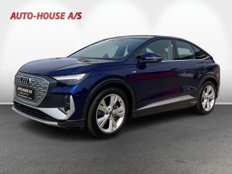 Blåmetal Brugt 2023 Audi Q4 Sportback e-tron S-Line SUV | 309.900 kr. (Super pris) - Billede 1/4