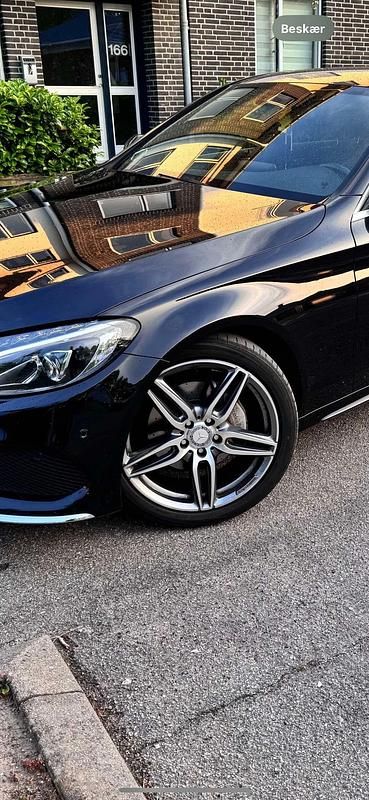 Brugt Mercedes C200 AMG line 184 HK (135 kW) 2014 metal sort Sedan