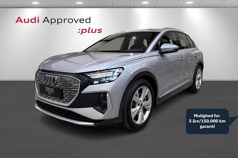 Sølvmetal Brugt 2024 Audi Q4 e-tron S-Line SUV | 364.900 kr. (Super pris) - Billede 1/4