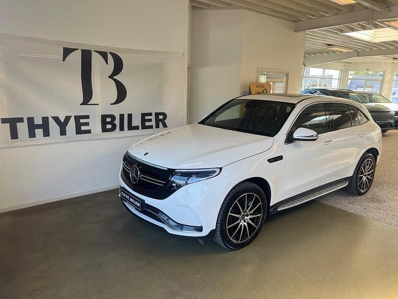 Hvid Brugt 2021 Mercedes EQC400 AMG line SUV | 309.900 kr. (Fair pris) - Billede 1/4