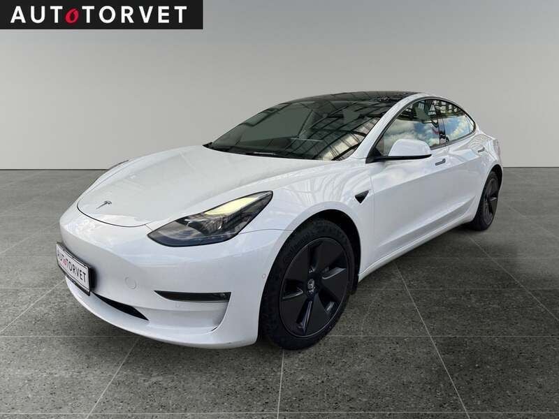 Hvidmetal Brugt 2022 Tesla Model 3 Long Range Sedan | 189.700 kr. (God pris) - Billede 1/4