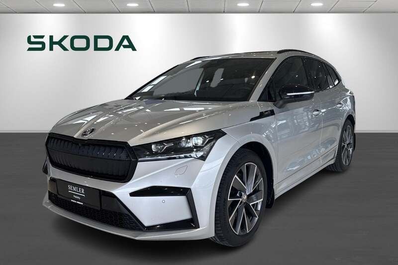 Sølvmetal Brugt 2021 Skoda Enyaq iV SportLine SUV | 269.900 kr. (Lidt for dyr) - Billede 1/4