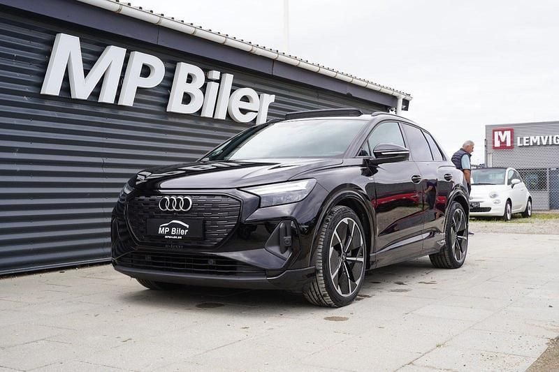 Sort Brugt 2023 Audi Q4 e-tron S-Line SUV | 369.800 kr. (Fair pris) - Billede 1/4