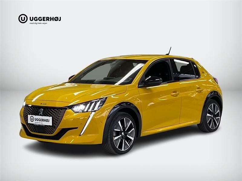 Gul faro standardlak Brugt 2021 Peugeot e-208 GT Hatchback | 124.900 kr. (Fair pris) - Billede 1/4