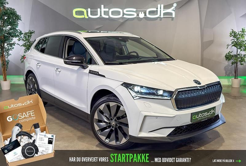 Hvid Brugt 2021 Skoda Enyaq iV Lounge SUV | 259.000 kr. (Lidt for dyr) - Billede 1/3