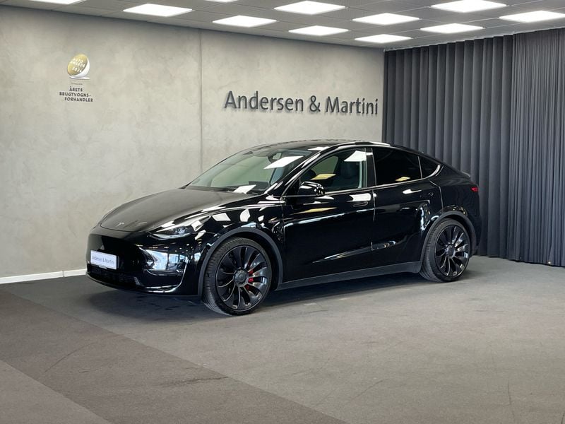 Sort Brugt 2022 Tesla Model Y Performance SUV | 339.900 kr. (Lidt for dyr) - Billede 1/4
