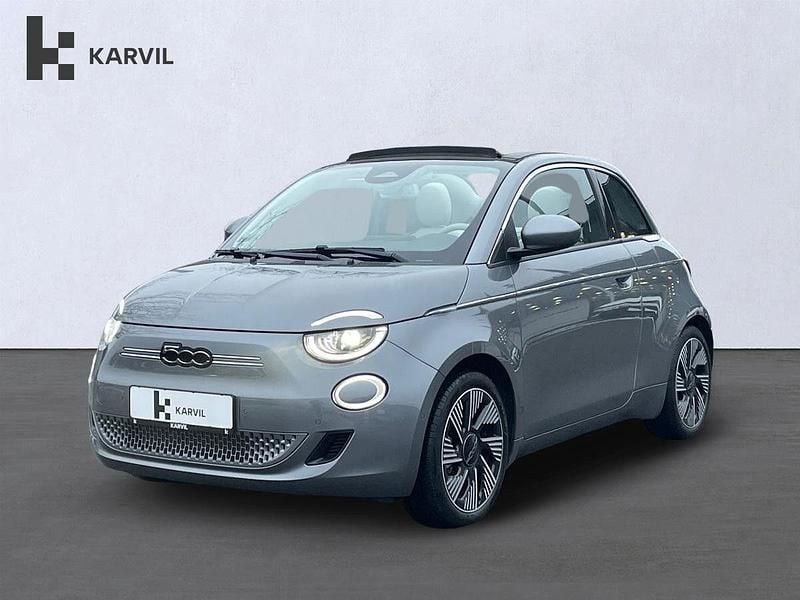 Sølv Brugt 2021 Fiat 500e La Prima Cabriolet | 159.900 kr. (Fair pris) - Billede 1/4