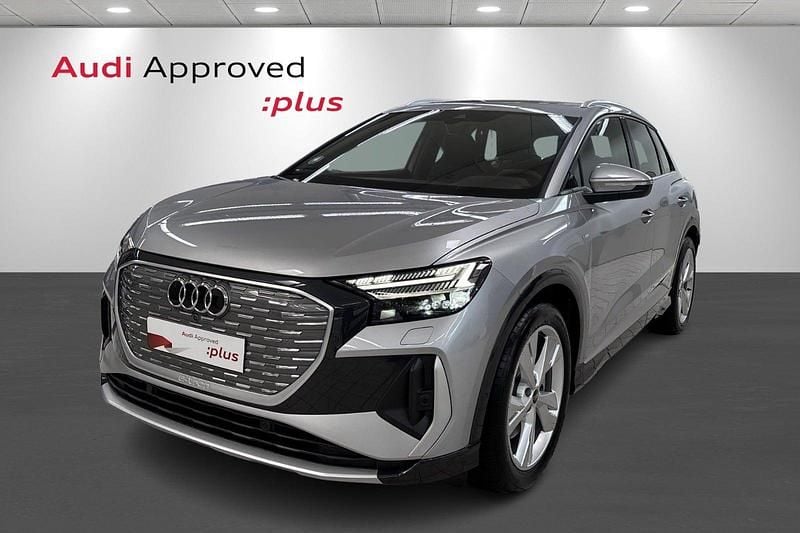 Sølvmetal Brugt 2025 Audi Q4 e-tron S-Line SUV | 394.900 kr. (Fair pris) - Billede 1/4