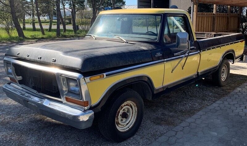 Gul Brugt 1979 Ford F-150 Afhentning | 98.000 kr. - Billede 1/4