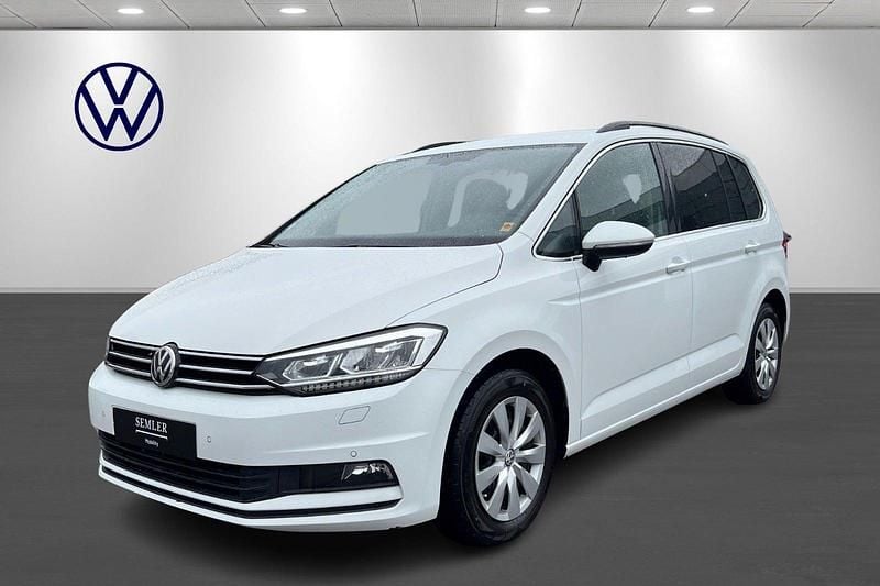 Hvid Brugt 2018 VW Touran Comfortline MPV | 199.900 kr. (Fair pris) - Billede 1/4