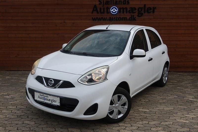 Hvid Brugt 2013 Nissan Micra Visia Hatchback | 35.000 kr. (God pris) - Billede 1/4