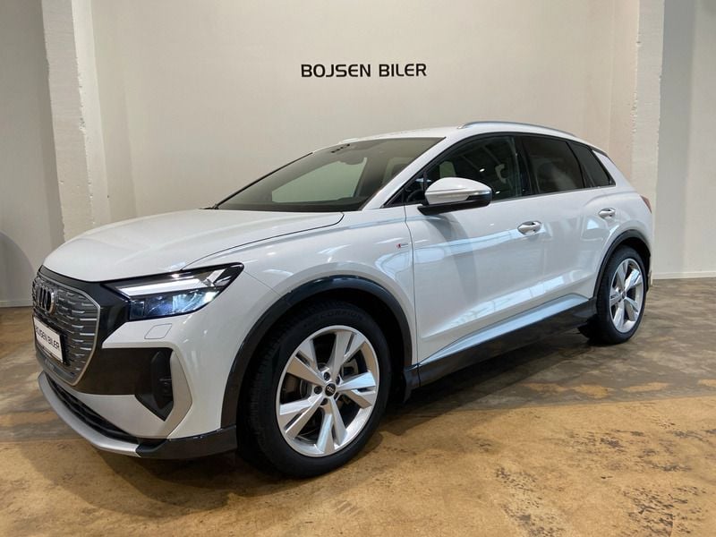 Hvid metal Brugt 2023 Audi Q4 e-tron S-Line SUV | 319.990 kr. (Fair pris) - Billede 1/4