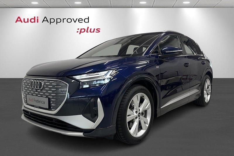 Mørkblåmetal Brugt 2024 Audi Q4 e-tron S-Line SUV | 409.900 kr. (Lidt for dyr) - Billede 1/4