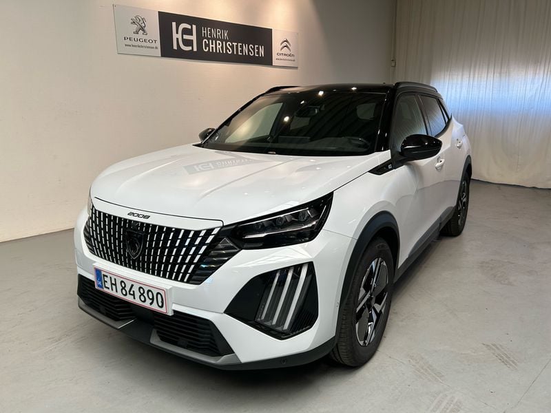 Hvid okenite Brugt 2025 Peugeot e-2008 GT SUV | 239.700 kr. (Fair pris) - Billede 1/4