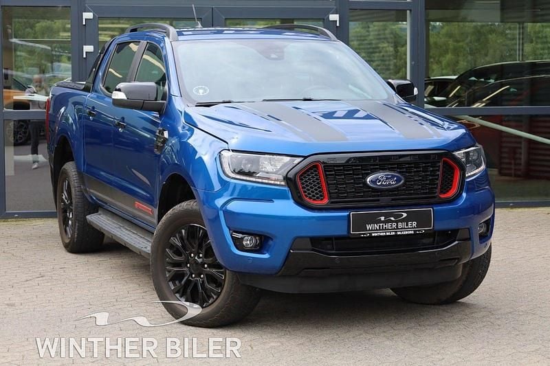 Blåmetal Brugt 2022 Ford Ranger Afhentning | 259.900 kr. - Billede 1/4
