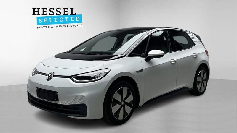 Glacier white metallic Brugt 2021 VW ID.3 Pro Performance Hatchback | 169.900 kr. (God pris) - Billede 1/4