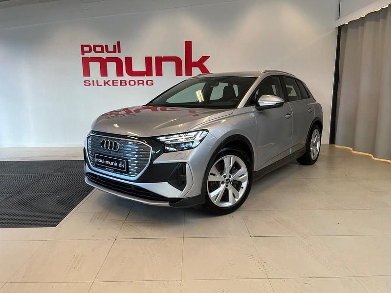 Sølvmetal Brugt 2023 Audi Q4 e-tron S-Line SUV | 319.900 kr. (Fair pris) - Billede 1/4