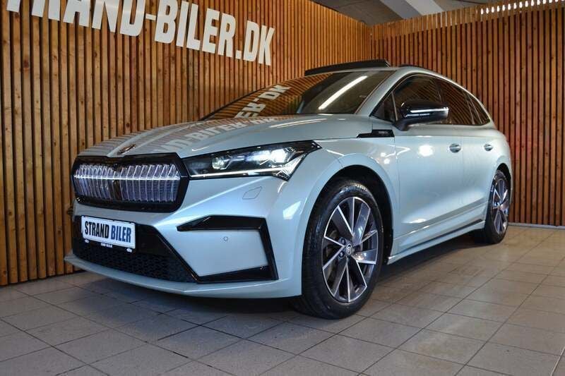 Lysgrønmetal Brugt 2022 Skoda Enyaq iV SportLine SUV | 294.800 kr. (Fair pris) - Billede 1/4