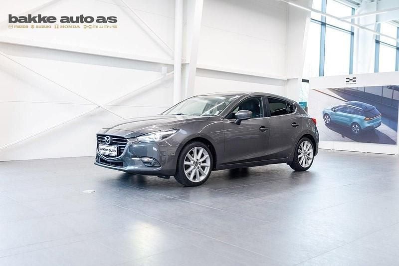 Brunmetal Brugt 2017 Mazda 3 Optimum Hatchback | 139.900 kr. (Lidt for dyr) - Billede 1/4