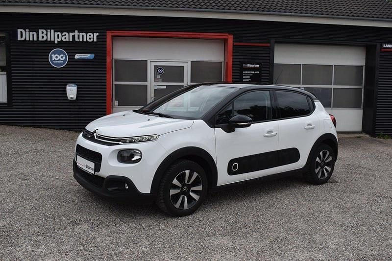 Hvid Brugt 2020 Citroën C3 PureTech Hatchback | 82.500 kr. (Fair pris) - Billede 1/4