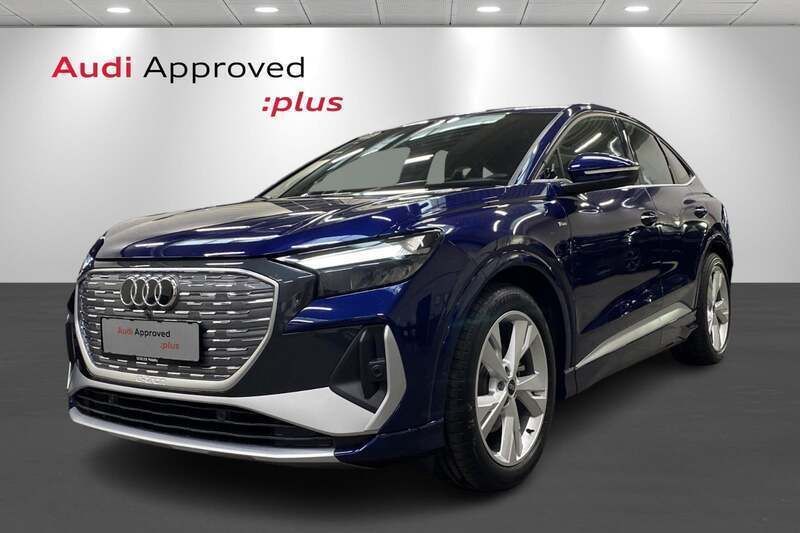 Blåmetal Brugt 2023 Audi Q4 Sportback e-tron S-Line SUV | 299.900 kr. (Fair pris) - Billede 1/4
